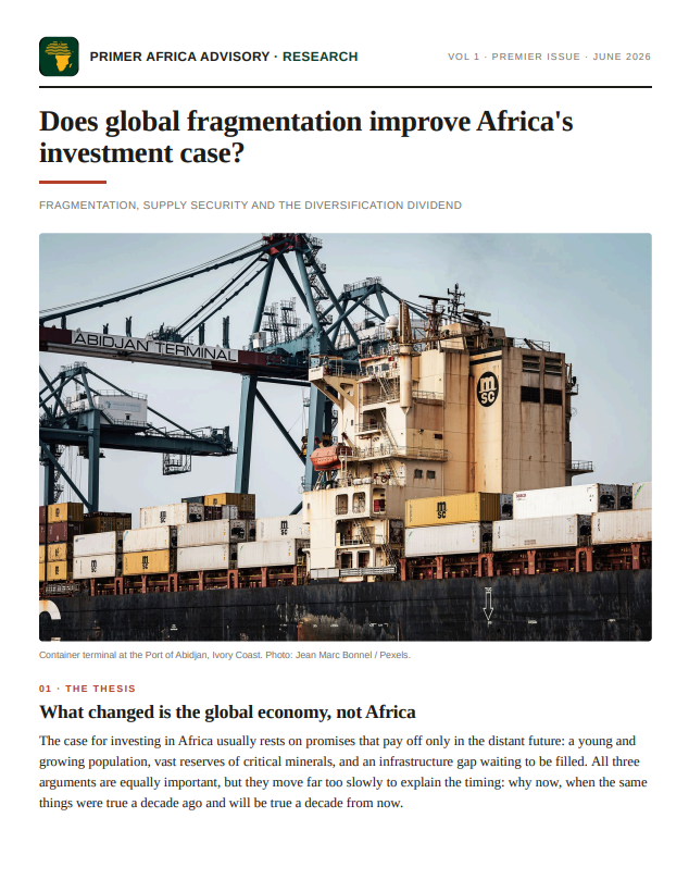 Preview of Insight Report: Does global fragmentation improve Africa's investment case?
